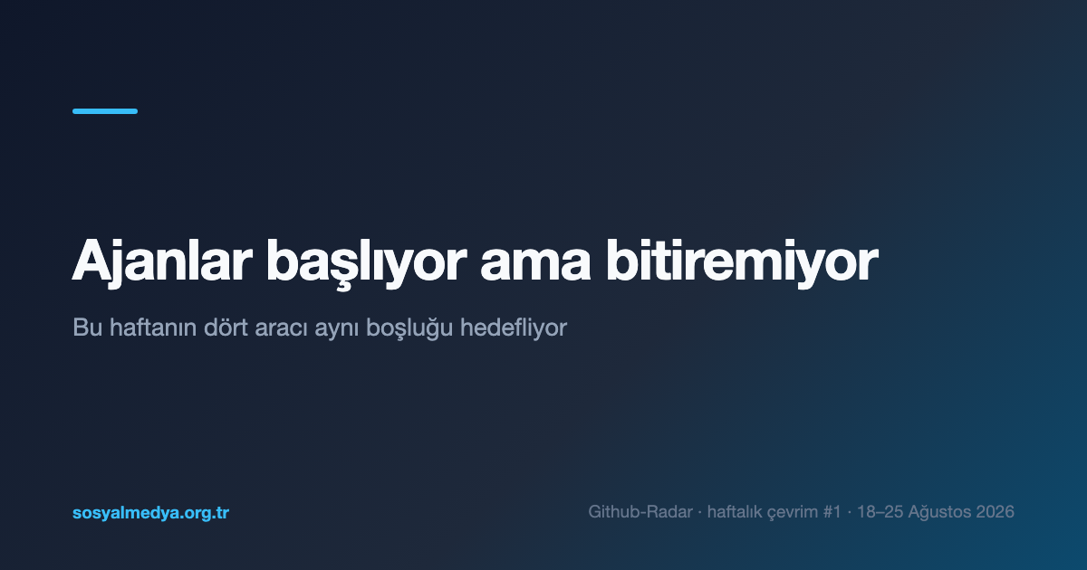 Ajanlar başlıyor ama bitiremiyor — bu haftanın dört aracı aynı boşluğu hedefliyor